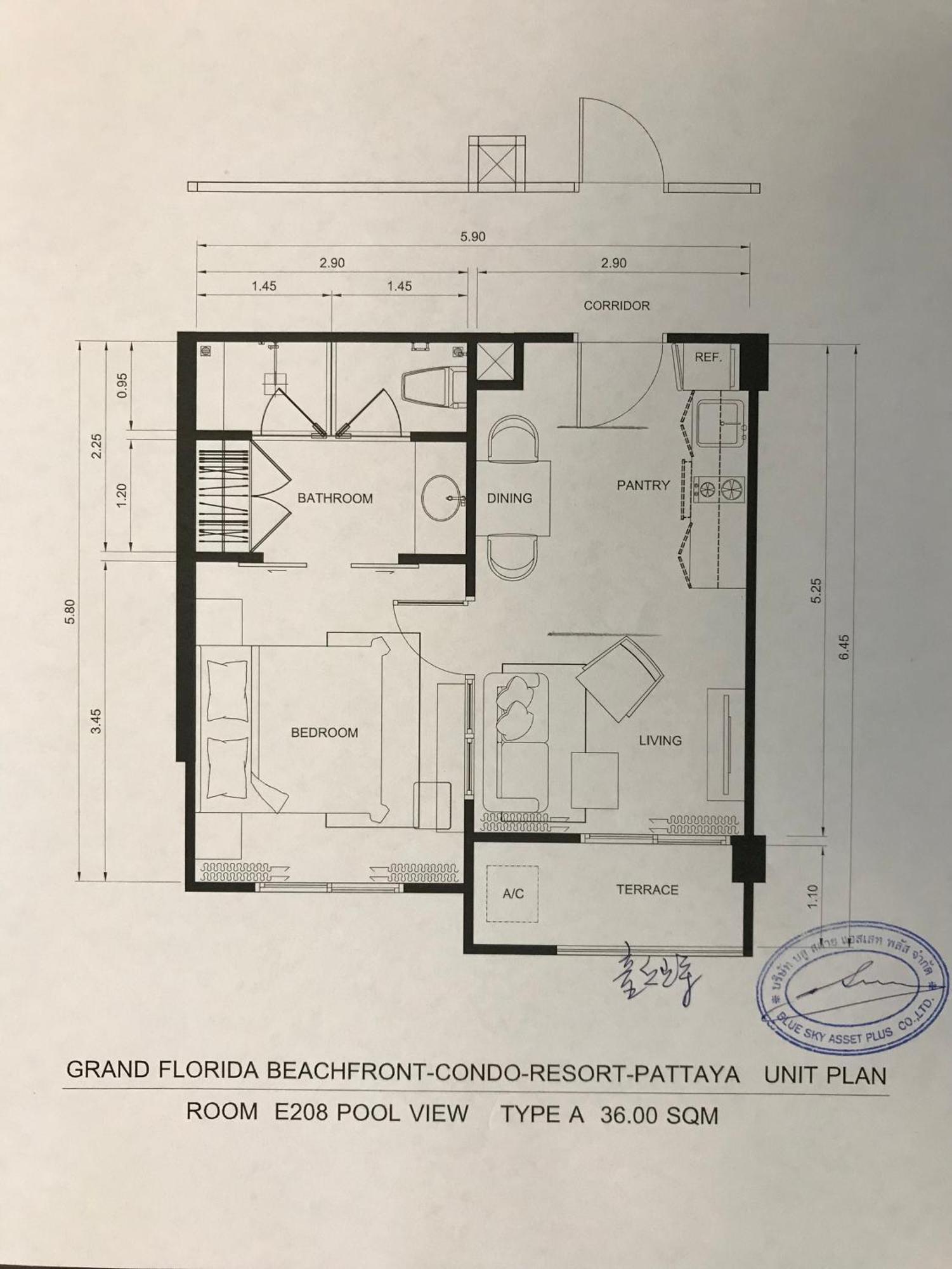 Grand Florida芭提雅带免费游泳池温泉和健身房和办公区水上花园公寓e208 نا جومتين المظهر الخارجي الصورة