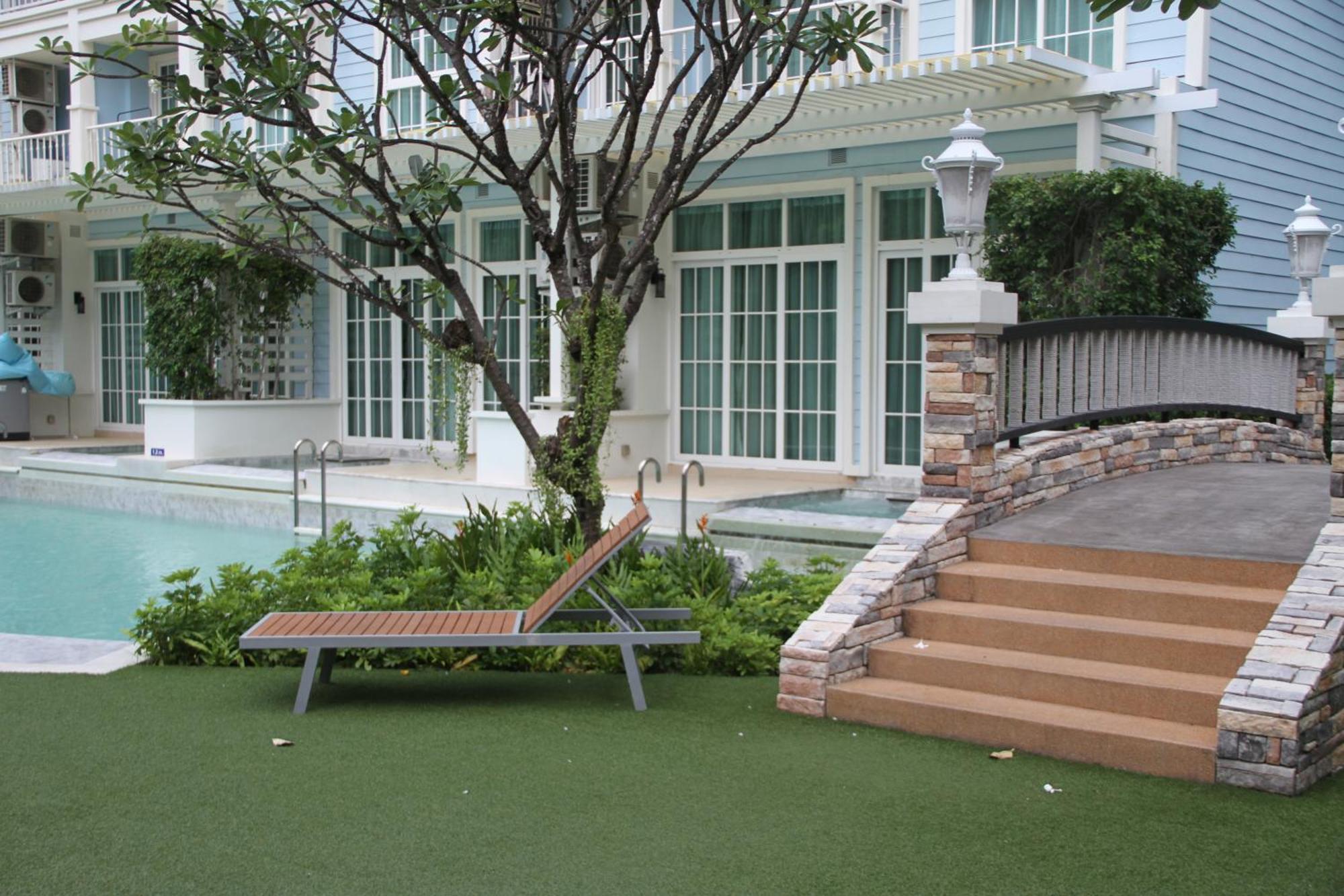 Grand Florida芭提雅带免费游泳池温泉和健身房和办公区水上花园公寓e208 نا جومتين المظهر الخارجي الصورة